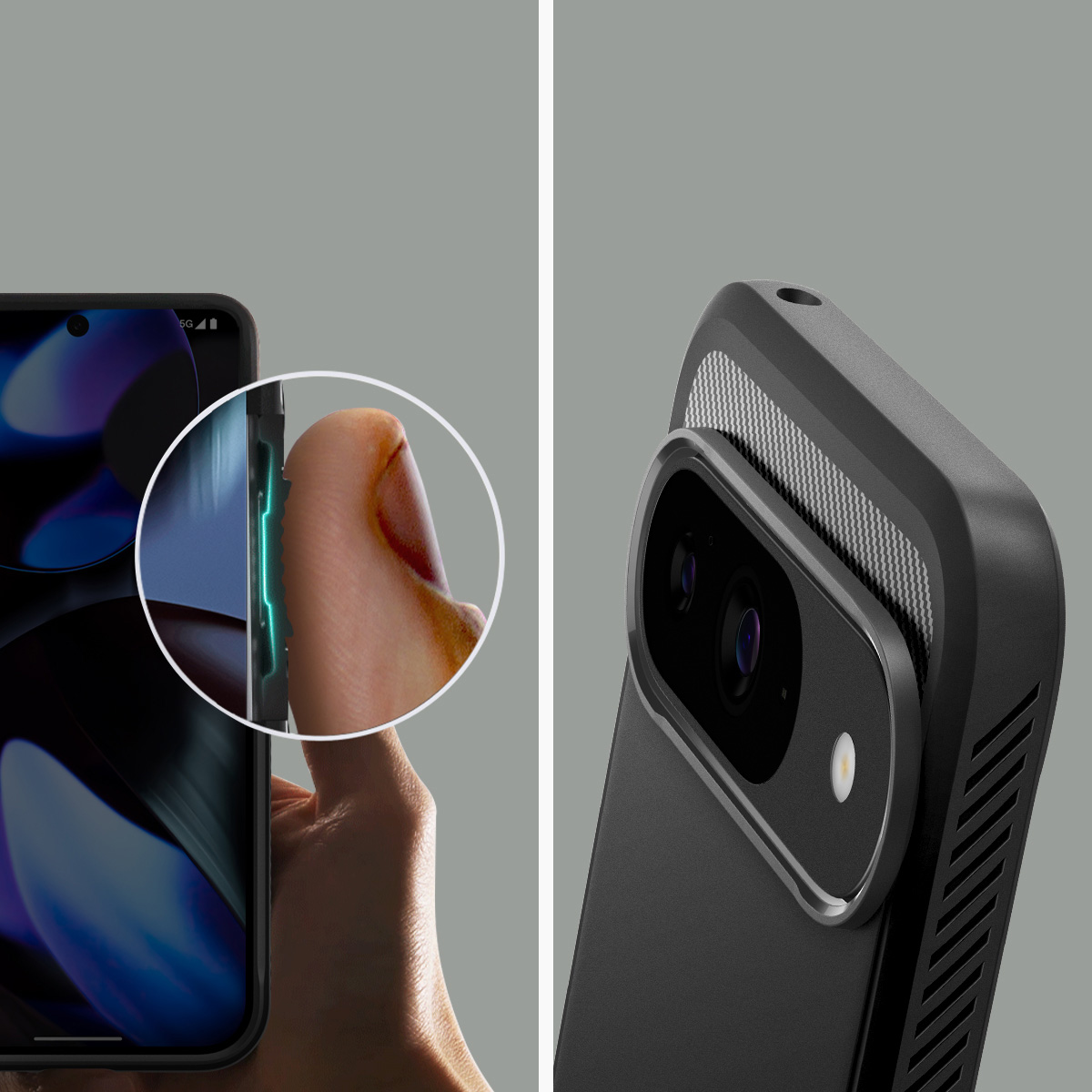 Etui Spigen Rugged Armor do Google Pixel 9 / 9 Pro, czarne